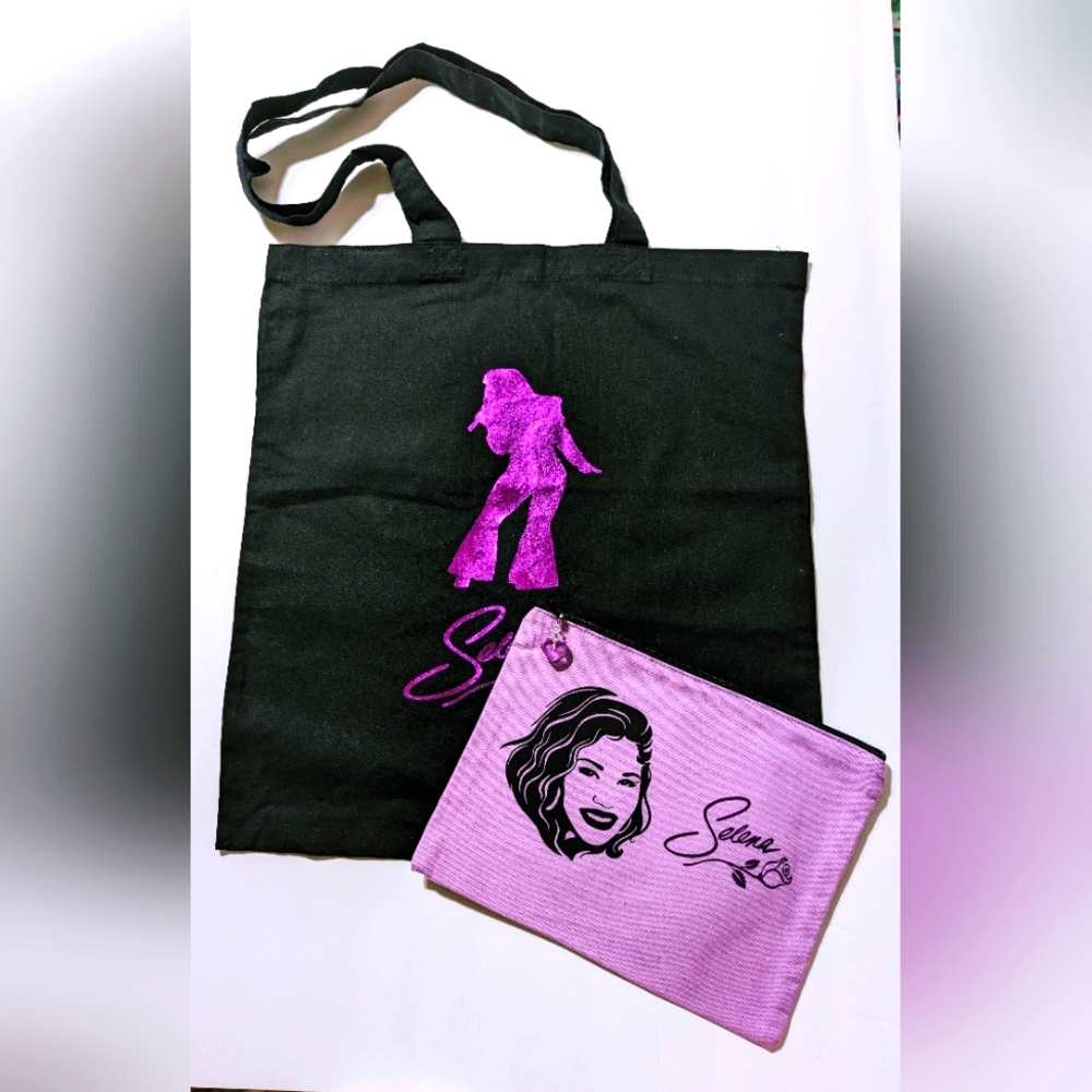 Selena tote and makeup bag set